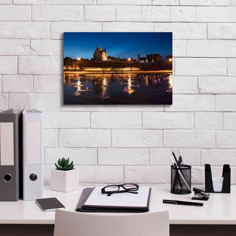 Image of 'Castle Reflections' by Sebastien Lory, Giclee Canvas Wall Art,18 x 12