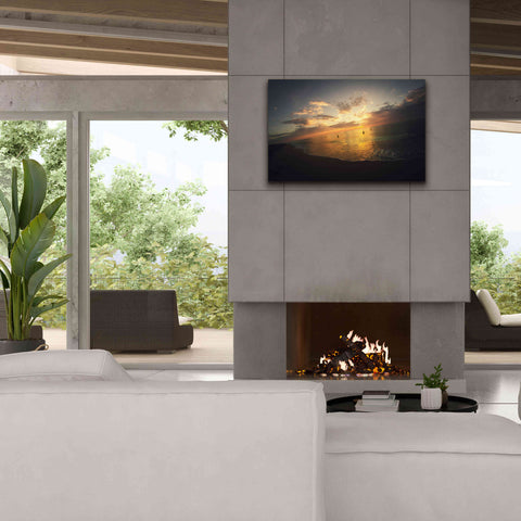 Image of 'Fiery Ocean' by Sebastien Lory, Giclee Canvas Wall Art,40 x 26