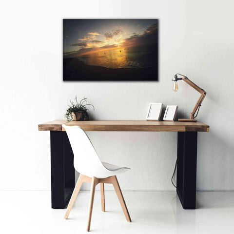 Image of 'Fiery Ocean' by Sebastien Lory, Giclee Canvas Wall Art,40 x 26