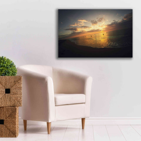 Image of 'Fiery Ocean' by Sebastien Lory, Giclee Canvas Wall Art,40 x 26