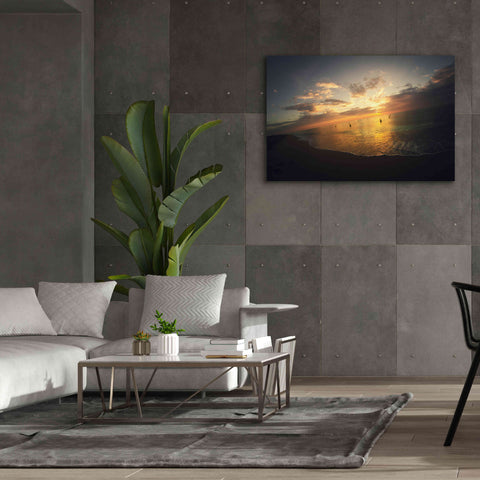 Image of 'Fiery Ocean' by Sebastien Lory, Giclee Canvas Wall Art,60 x 40