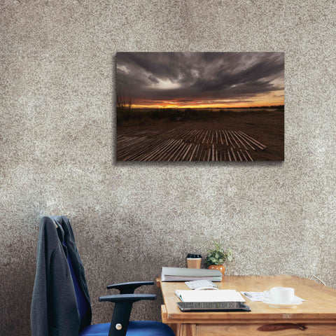 Image of 'Stormy Sunset' by Sebastien Lory, Giclee Canvas Wall Art,40 x 26
