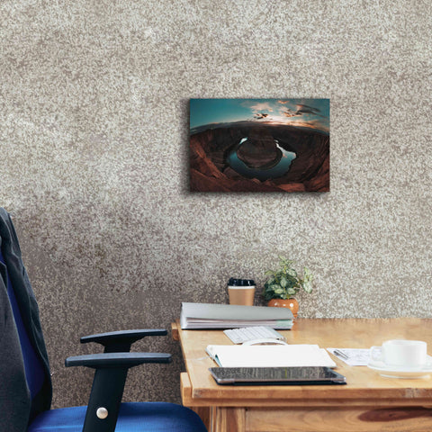 Image of 'Horseshoe Bend Sunset' by Sebastien Lory, Giclee Canvas Wall Art,18 x 12