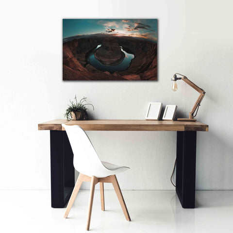 Image of 'Horseshoe Bend Sunset' by Sebastien Lory, Giclee Canvas Wall Art,40 x 26