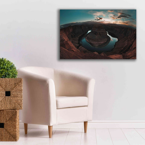 Image of 'Horseshoe Bend Sunset' by Sebastien Lory, Giclee Canvas Wall Art,40 x 26