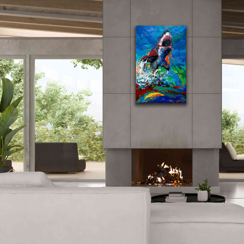Image of 'The Lawyer Breeching Great White Shark' by Jace D McTier, Giclee Canvas Wall Art,26 x 40