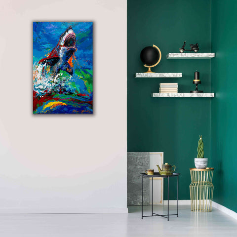Image of 'The Lawyer Breeching Great White Shark' by Jace D McTier, Giclee Canvas Wall Art,26 x 40
