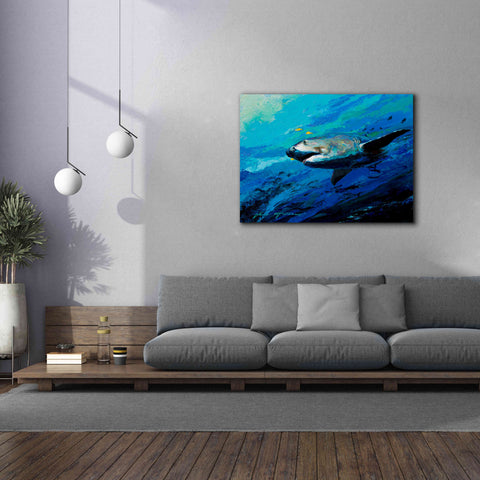 Image of 'The Mighty Bull Shark' by Jace D McTier, Giclee Canvas Wall Art,54 x 40