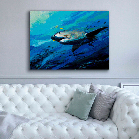 Image of 'The Mighty Bull Shark' by Jace D McTier, Giclee Canvas Wall Art,54 x 40