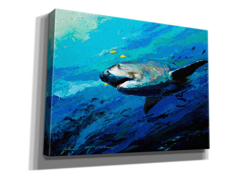 Image of 'The Mighty Bull Shark' by Jace D McTier, Giclee Canvas Wall Art