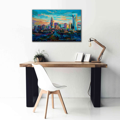 Image of 'The Queen City Charlotte North Carolina' by Jace D McTier, Giclee Canvas Wall Art,40 x 26
