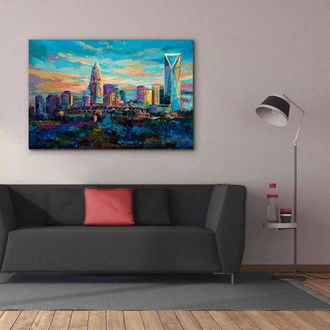 Image of 'The Queen City Charlotte North Carolina' by Jace D McTier, Giclee Canvas Wall Art,60 x 40
