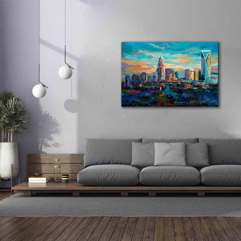 Image of 'The Queen City Charlotte North Carolina' by Jace D McTier, Giclee Canvas Wall Art,60 x 40