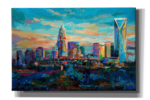 Image of 'The Queen City Charlotte North Carolina' by Jace D McTier, Giclee Canvas Wall Art