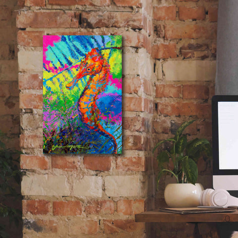 Image of 'Miniature Majesty of the Ocean Orange Caribbe' by Jace D McTier, Giclee Canvas Wall Art,12 x 18