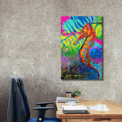 Image of 'Miniature Majesty of the Ocean Orange Caribbe' by Jace D McTier, Giclee Canvas Wall Art,26 x 40