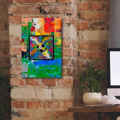 Image of 'Window into the Soccer Universe Red and Green' by Jace D McTier, Giclee Canvas Wall Art,12 x 18