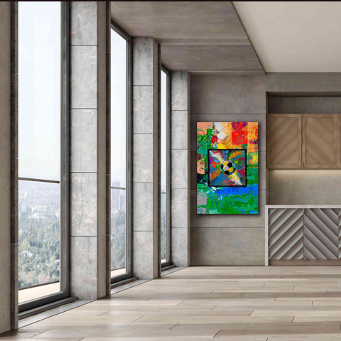Image of 'Window into the Soccer Universe Red and Green' by Jace D McTier, Giclee Canvas Wall Art,40 x 60