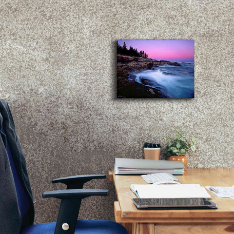 Image of 'Acadia Dusk' by Mike Jones, Giclee Canvas Wall Art,16 x 12