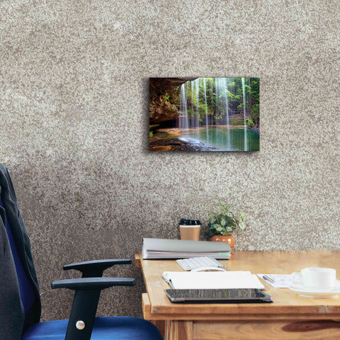 Image of 'Alabama Caney Creek Veil' by Mike Jones, Giclee Canvas Wall Art,18 x 12