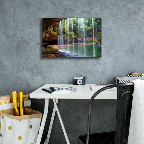 Image of 'Alabama Caney Creek Veil' by Mike Jones, Giclee Canvas Wall Art,18 x 12