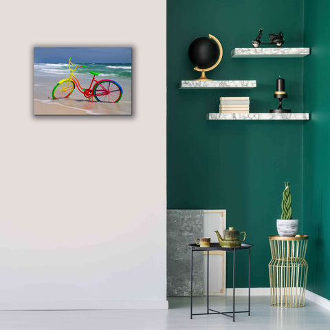Image of 'Rainbow Bike' by Mike Jones, Giclee Canvas Wall Art,26 x 18