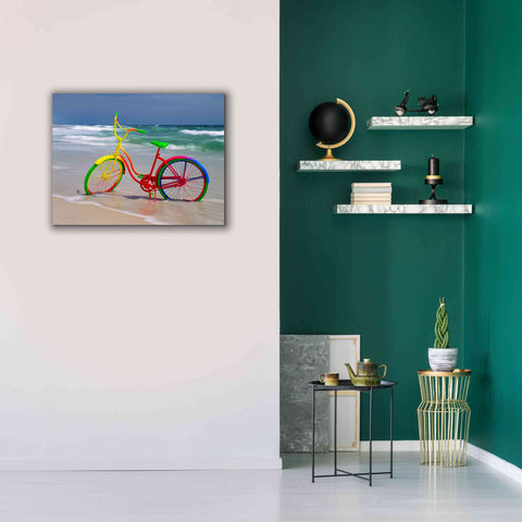 Image of 'Rainbow Bike' by Mike Jones, Giclee Canvas Wall Art,34 x 26