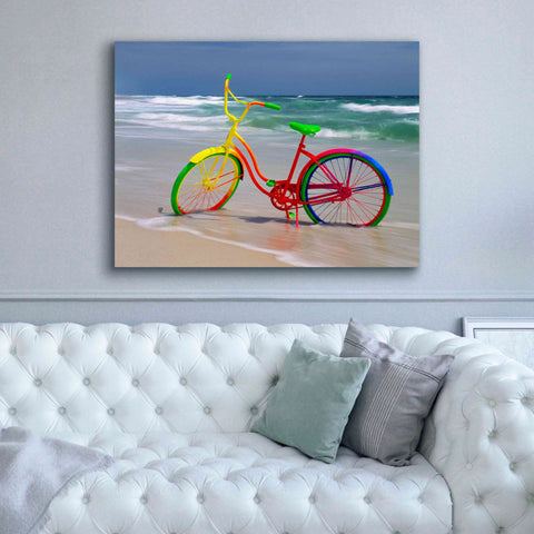 Image of 'Rainbow Bike' by Mike Jones, Giclee Canvas Wall Art,54 x 40