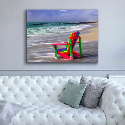 Image of 'Rainbow Chair' by Mike Jones, Giclee Canvas Wall Art,54 x 40