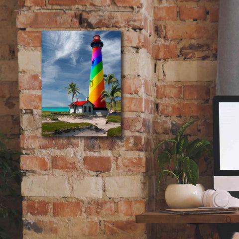 Image of 'Rainbow Lighthouse South' by Mike Jones, Giclee Canvas Wall Art,12 x 16