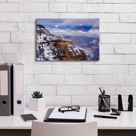 Image of 'Storm Clouds Mather Point' by Mike Jones, Giclee Canvas Wall Art,18 x 12