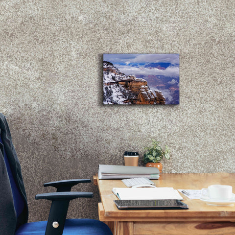 Image of 'Storm Clouds Mather Point' by Mike Jones, Giclee Canvas Wall Art,18 x 12