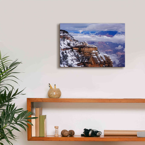 Image of 'Storm Clouds Mather Point' by Mike Jones, Giclee Canvas Wall Art,18 x 12
