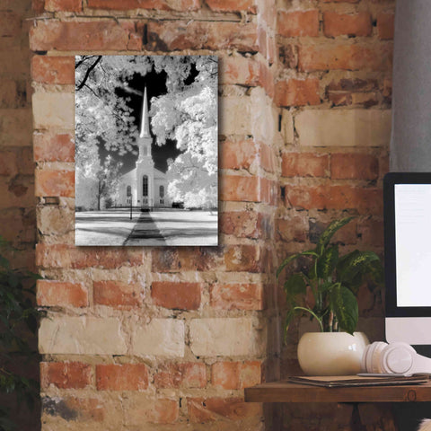 Image of 'Westfield Church Infrared' by Mike Jones, Giclee Canvas Wall Art,12 x 16
