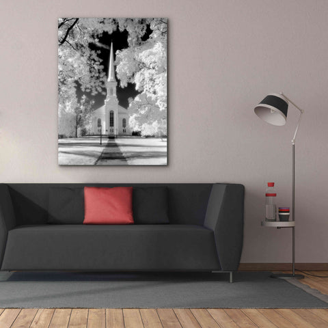 Image of 'Westfield Church Infrared' by Mike Jones, Giclee Canvas Wall Art,40 x 54