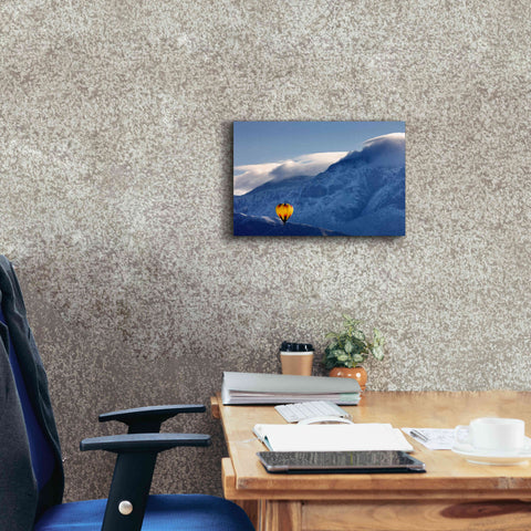 Image of 'Balloon Fiesta Snow' by Mike Jones, Giclee Canvas Wall Art,18 x 12