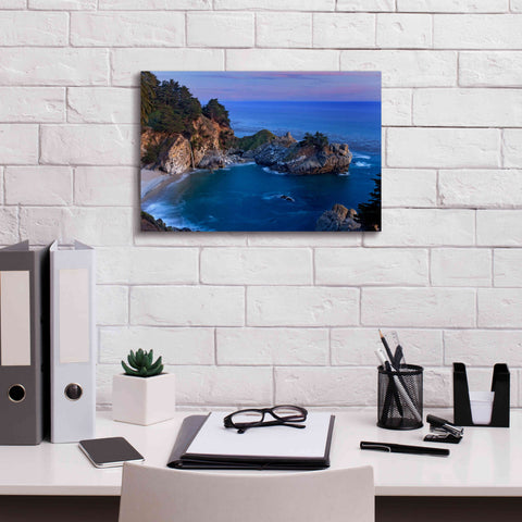 Image of 'Big Sur McWay Falls' by Mike Jones, Giclee Canvas Wall Art,18 x 12