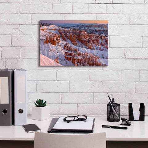 Image of 'Bryce Sunrise At Sunriset' by Mike Jones, Giclee Canvas Wall Art,18 x 12