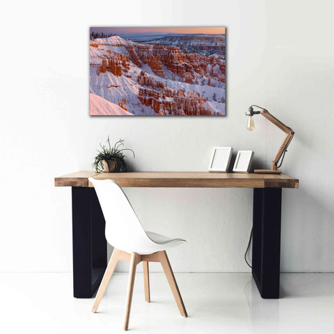 Image of 'Bryce Sunrise At Sunriset' by Mike Jones, Giclee Canvas Wall Art,40 x 26
