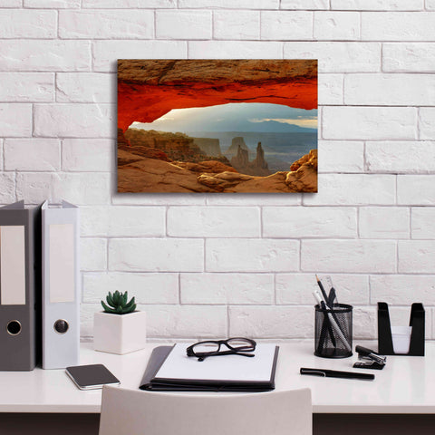 Image of 'Canyonlands Mesa Arch' by Mike Jones, Giclee Canvas Wall Art,18 x 12