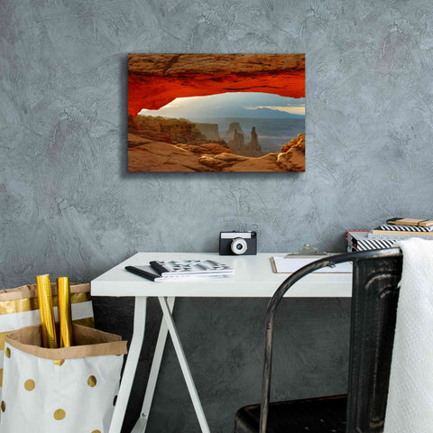 Image of 'Canyonlands Mesa Arch' by Mike Jones, Giclee Canvas Wall Art,18 x 12
