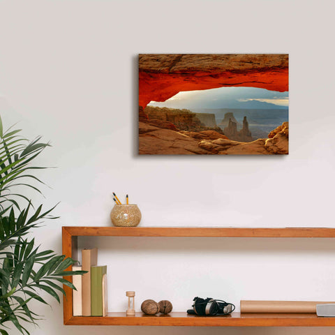 Image of 'Canyonlands Mesa Arch' by Mike Jones, Giclee Canvas Wall Art,18 x 12