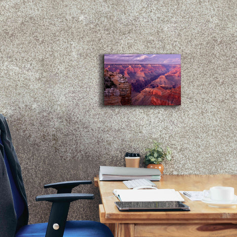 Image of 'Grand Canyon near Mather Point' by Mike Jones, Giclee Canvas Wall Art,18 x 12