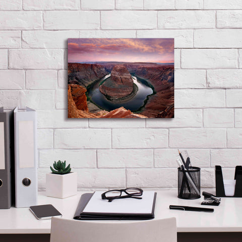 Image of 'Horseshoe Bend Dusk' by Mike Jones, Giclee Canvas Wall Art,16 x 12