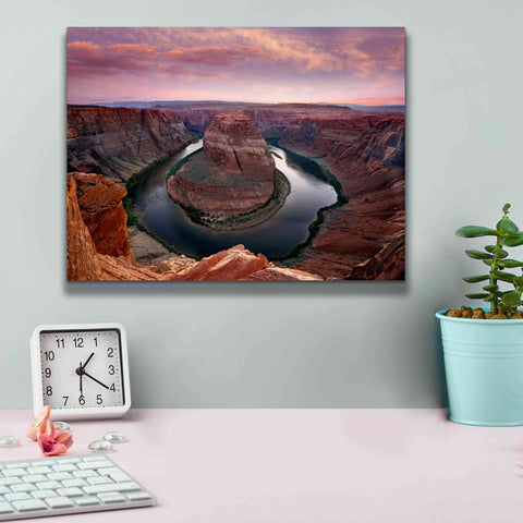 Image of 'Horseshoe Bend Dusk' by Mike Jones, Giclee Canvas Wall Art,16 x 12