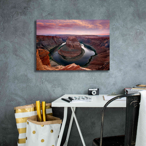 Image of 'Horseshoe Bend Dusk' by Mike Jones, Giclee Canvas Wall Art,26 x 18