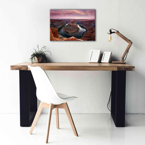 Image of 'Horseshoe Bend Dusk' by Mike Jones, Giclee Canvas Wall Art,26 x 18