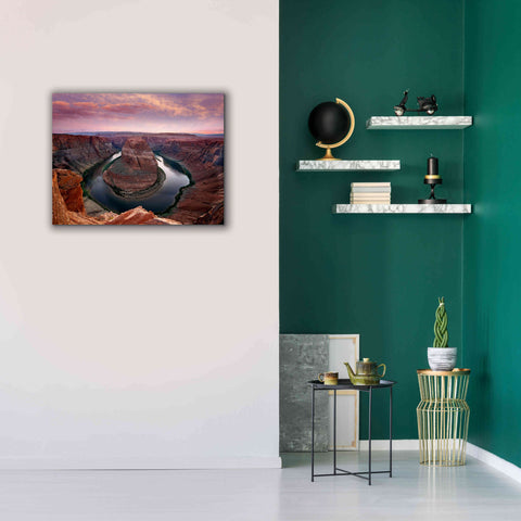 Image of 'Horseshoe Bend Dusk' by Mike Jones, Giclee Canvas Wall Art,34 x 26