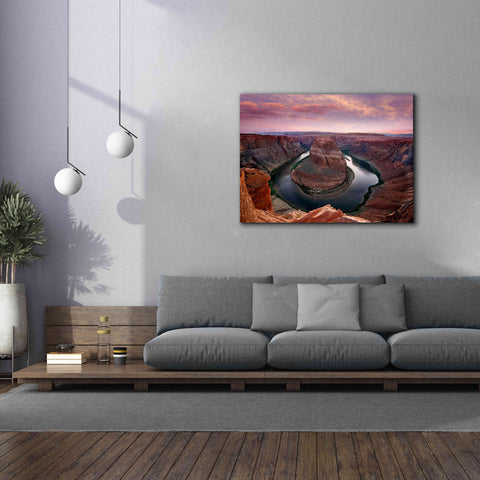 Image of 'Horseshoe Bend Dusk' by Mike Jones, Giclee Canvas Wall Art,54 x 40