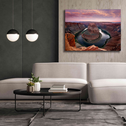 Image of 'Horseshoe Bend Dusk' by Mike Jones, Giclee Canvas Wall Art,54 x 40